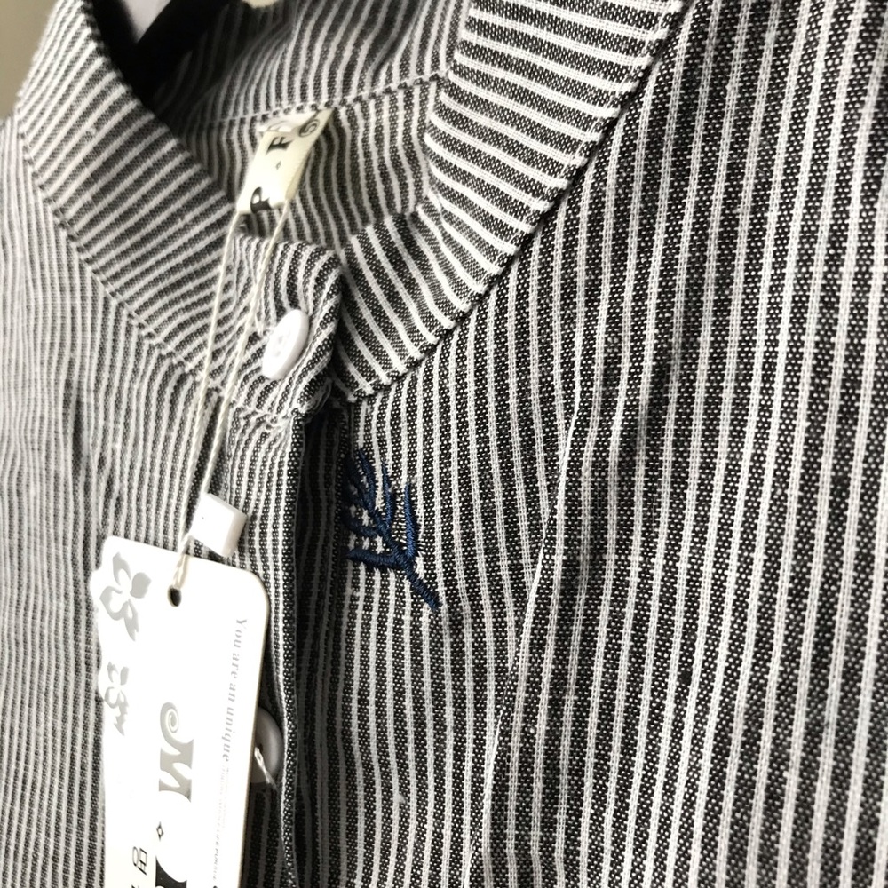 Lightweight embroidered striped shirt - Picture 3 of 6